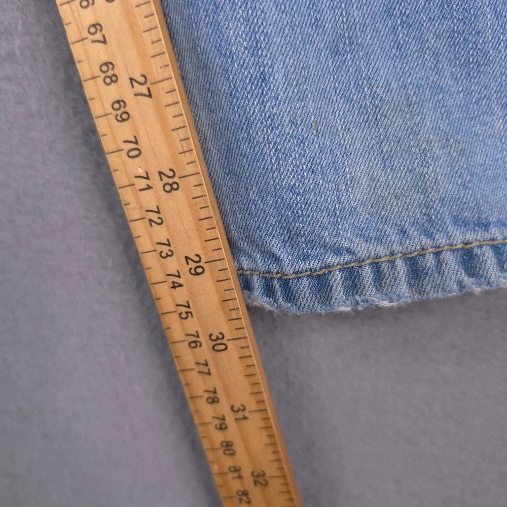 American Eagle Jeans Low Rise Boot Light Wash 36x30 Blue Cotton Distressed Y2K